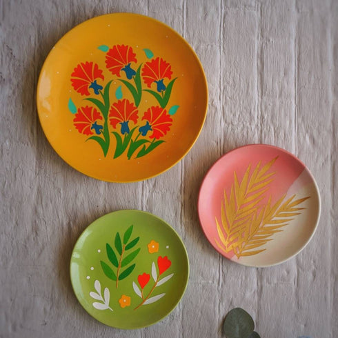 Pink Paradise | Decorative Wall Plate Set | Home Decor & Wedding Gift
